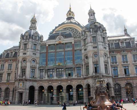 antwerp train station in belgium